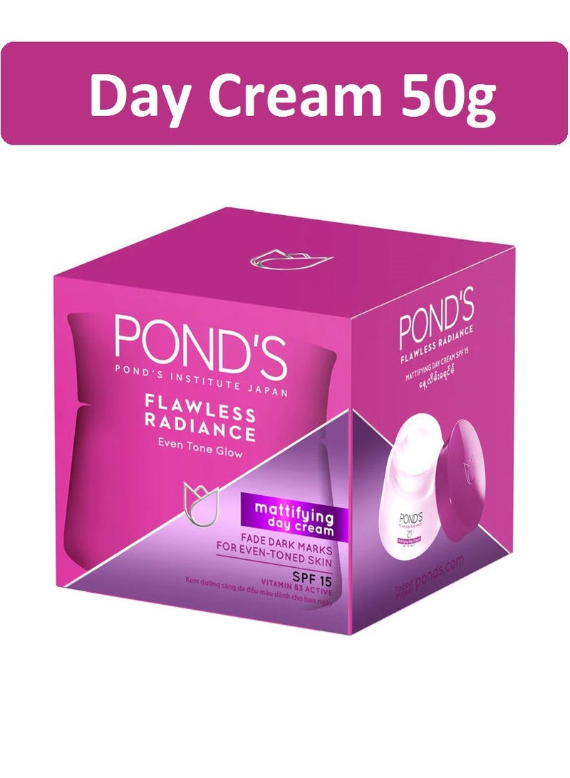Pond's Flawless Radiance Day and Night Cream Fade Dark Marks For Even-Toned Skin 50g X 2 - Image 2