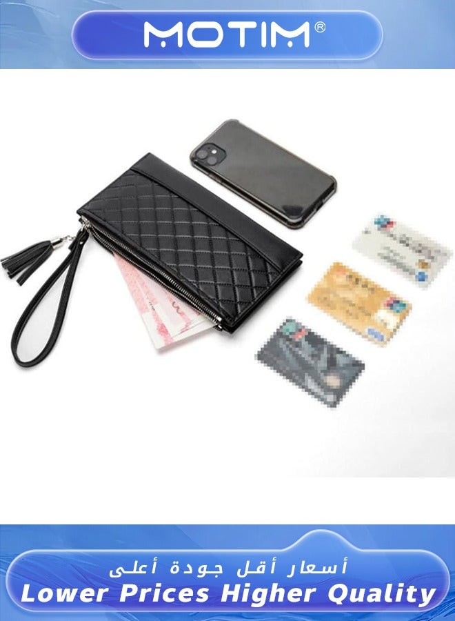 Motim Wallet For Women Elegant Clutch Wallet Long Purse Leather Wallet Credit Card Holder  - Image 3