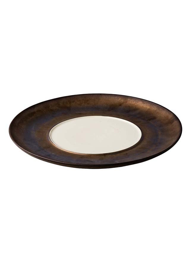Plate metallic gold 33.7x2.9cm