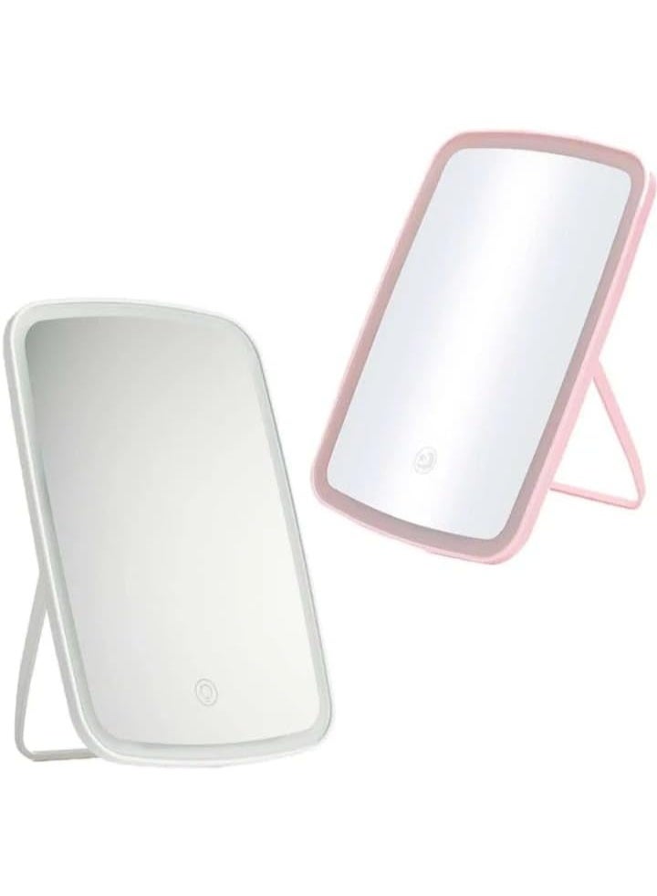 مرآة مكياج ذكية مضيئة بضوء LED - قابلة لإعادة الشحن مع تحكم باللمس وتصميم نحيف للسفر - Image 2