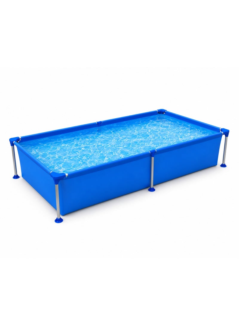 avenli Family Rectangular Swimming Pool with Durable Metal Frame – Large Water Pool for Kids & Adults – Heavy-Duty Outdoor Garden Pool – 188×127×42 cm - Image 4