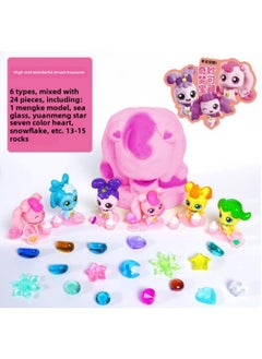 Pinot Archaeology DIY Handmade Educational Toys Dinosaur Digging Ultraman Gem Boys Children's Stall-Color:[large Style] Wonderful. Cute Treasure - 1 Random Style