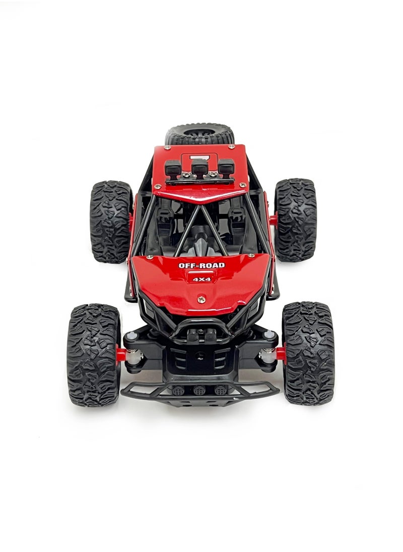 Toyland سيارات الانجراف RC القابلة لإعادة الشحن بمقياس 1:18، 4WD 2.4 جيجا هرتز لجميع التضاريس لعبة كهربائية مصنوعة من خليط معدني للطرق الوعرة Rc وحش التسلق الزاحف شاحنة للأطفال  - Image 2