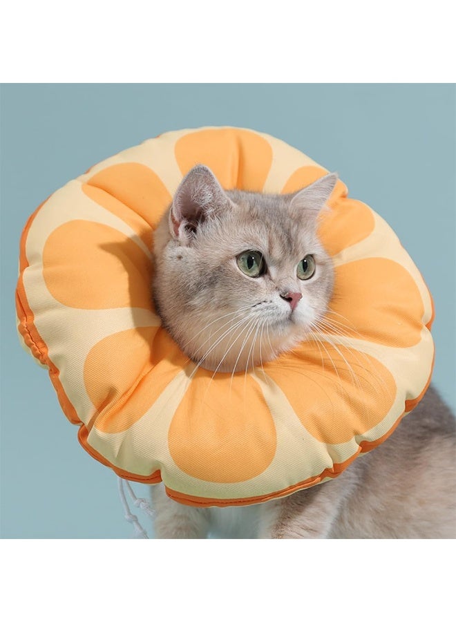 A.M Cat Cone Collar, Soft Adjustable Pet Recovery Collar, Cute Sun Flower Neck Cat Cones, Quicker Healing After Surgery - Image 3