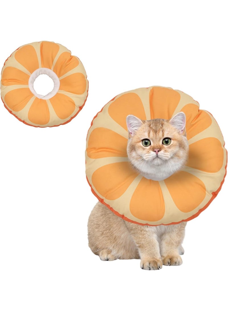 A.M Cat Cone Collar, Soft Adjustable Pet Recovery Collar, Cute Sun Flower Neck Cat Cones, Quicker Healing After Surgery - Image 1