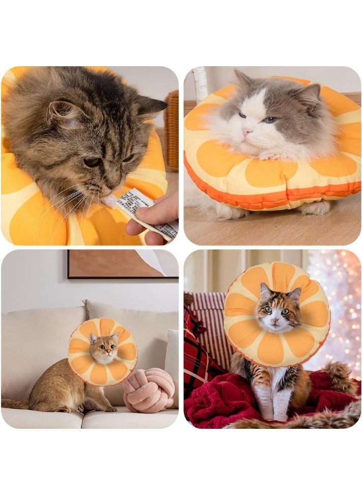 A.M Cat Cone Collar, Soft Adjustable Pet Recovery Collar, Cute Sun Flower Neck Cat Cones, Quicker Healing After Surgery - Image 5