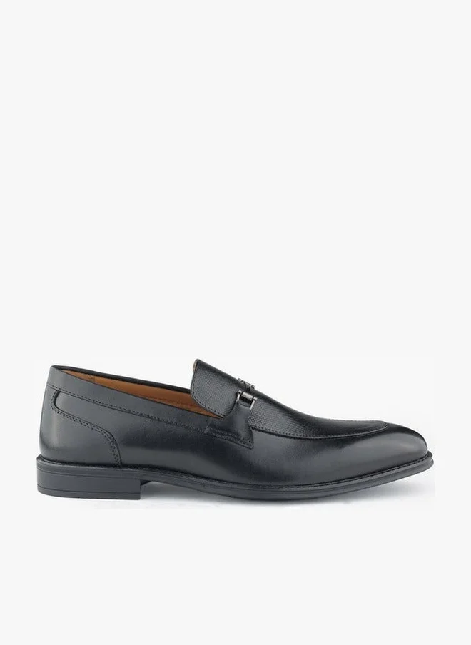 DUCHINI Men Metal Accent Slip-On Loafers