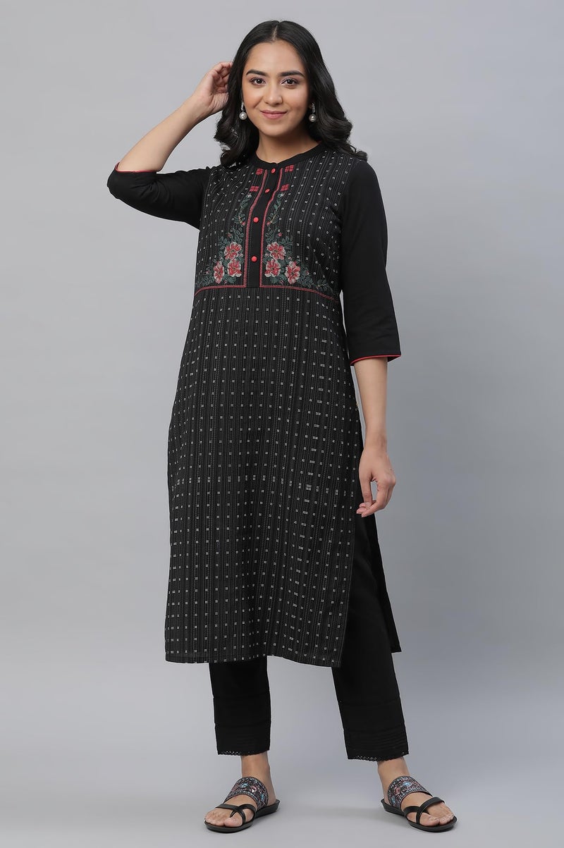Aurelia Geometric Printed Printed Cotton Straight Long Kurta for Women - Image 2