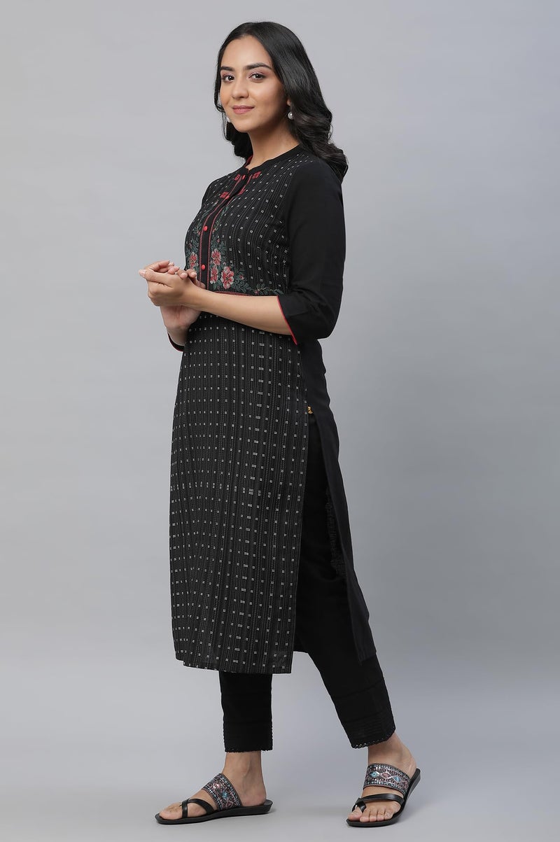 Aurelia Geometric Printed Printed Cotton Straight Long Kurta for Women - Image 3