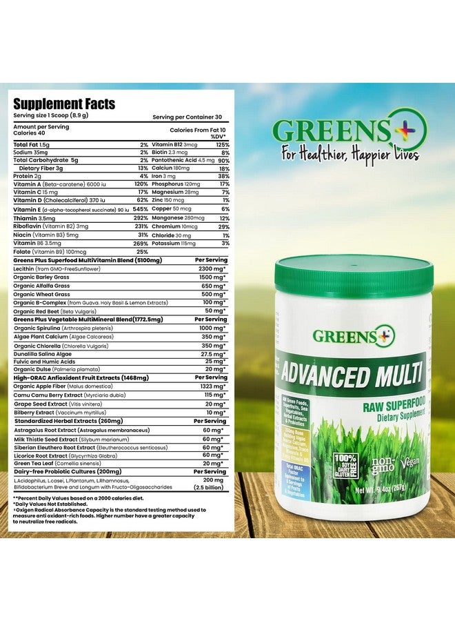 Greens+ Advanced Multi Raw Superfood ; Essential Blend Of Raw Foods Superfruits And Sea Vegetables Powder ; Vegan ; Dietary Supplement ; Non Gmo Soy Dairy & Glutenfree ; Size 9.4Oz - Image 4