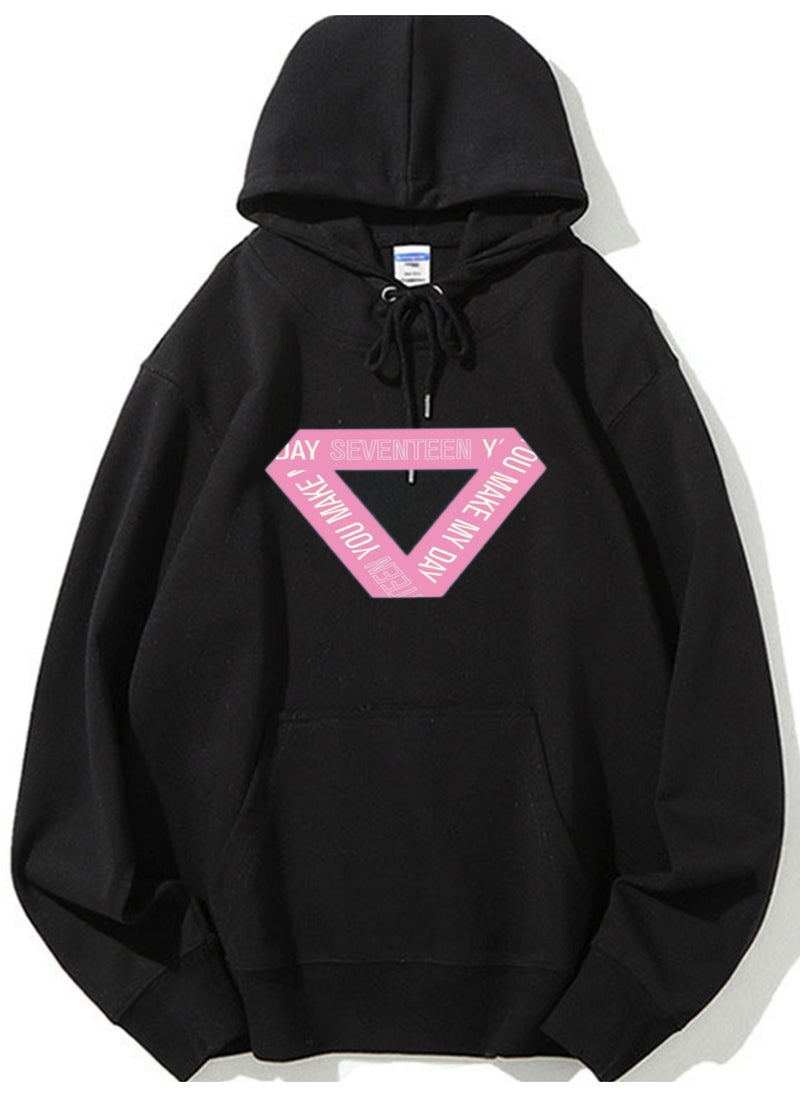 NIBEMINENT SEVENTEEN Printed Cotton Long Sleeve Hoodie 