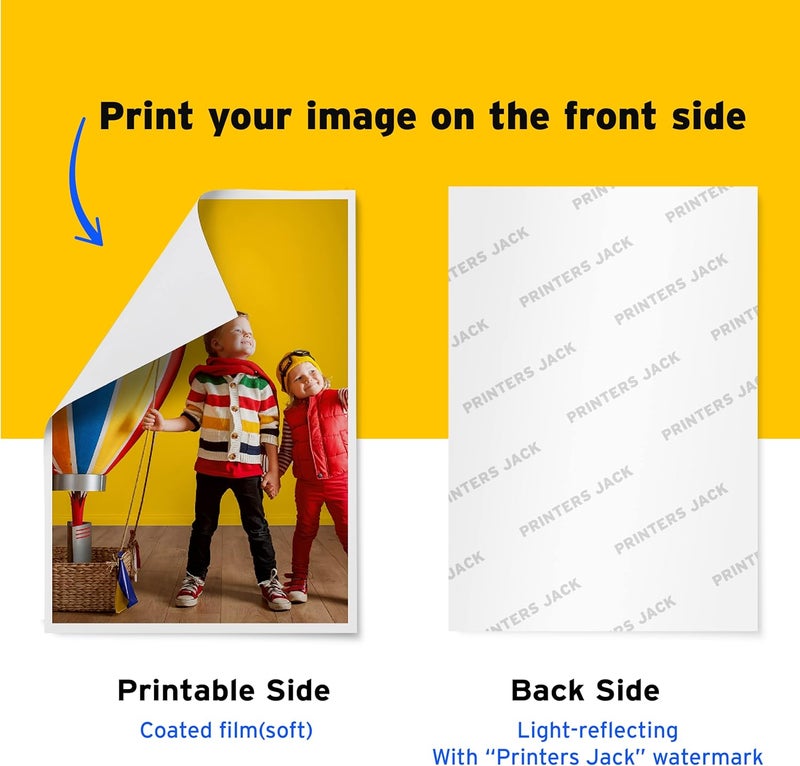 Printers Jack ورق ملصقات مائية للطباعة بالحبر 20 ورقة بحجم A4 ورق نقل مائي متميز شفاف قابل للطباعة ملصقات مائية للأكواب، الأكواب الزجاجية، هدايا عيد الميلاد DIY - Image 4