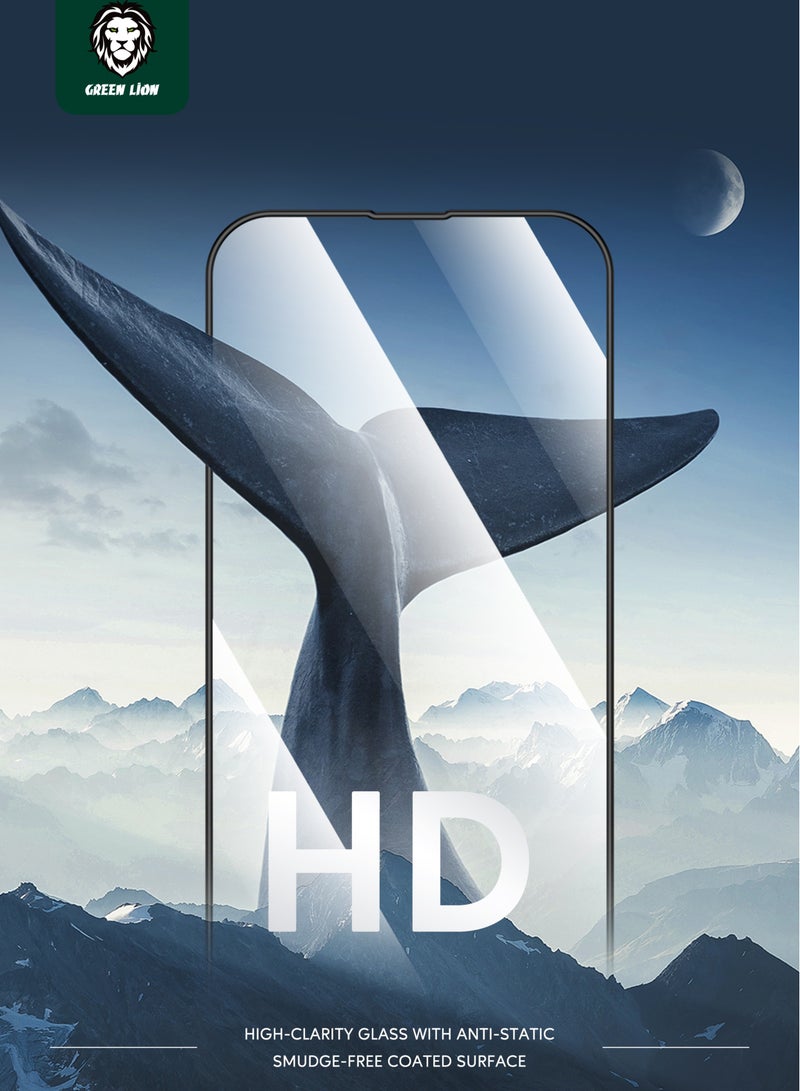 GREEN LION 3D Silicone Plus Screen Protector for iPhone 14 Pro Max / Anti Scratch / Anti Fingerprint / Bubble Free / Grease Resistance / Ultra Hardness / Highly Responsive - Black Edge/Clear - Image 3