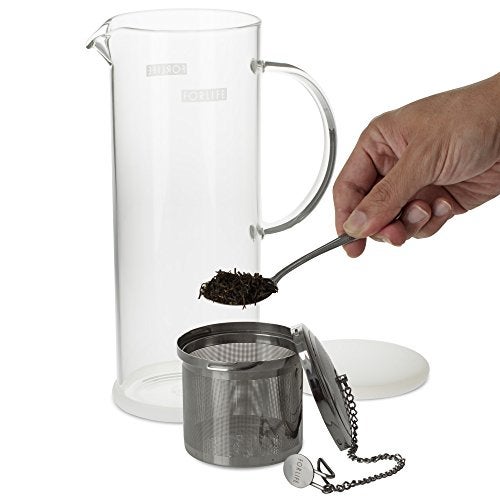 FORLIFE LUCENT Glass Iced Tea Jug with Capsule Infuser, 48-Ounce, Frost - Image 4