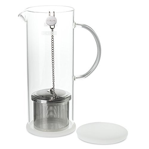 FORLIFE LUCENT Glass Iced Tea Jug with Capsule Infuser, 48-Ounce, Frost - Image 3
