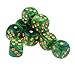 Yiotfandoll مجموعة يوتفاندول من 10 قطع نرد متعدد الأوجه D6 16 مم نرد أكريليك لألعاب RPG MTG DND بالأخضر والأصفر - Image 2