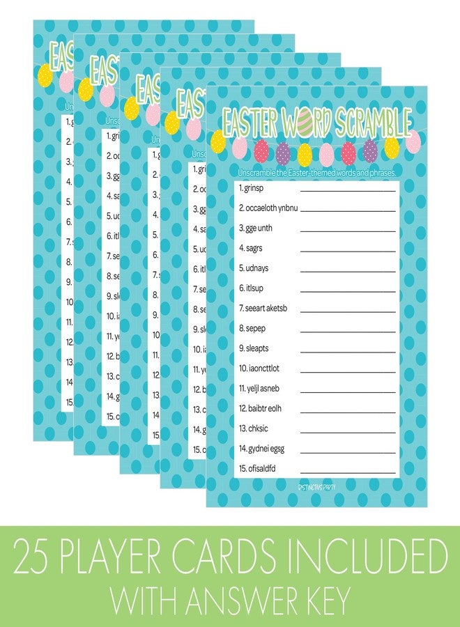 دسكتيكتفز لعبة DISTINCTIVS لترتيب الكلمات المتقاطعة ذات الطابع الفصحي - 25 بطاقة لاعب - Image 3