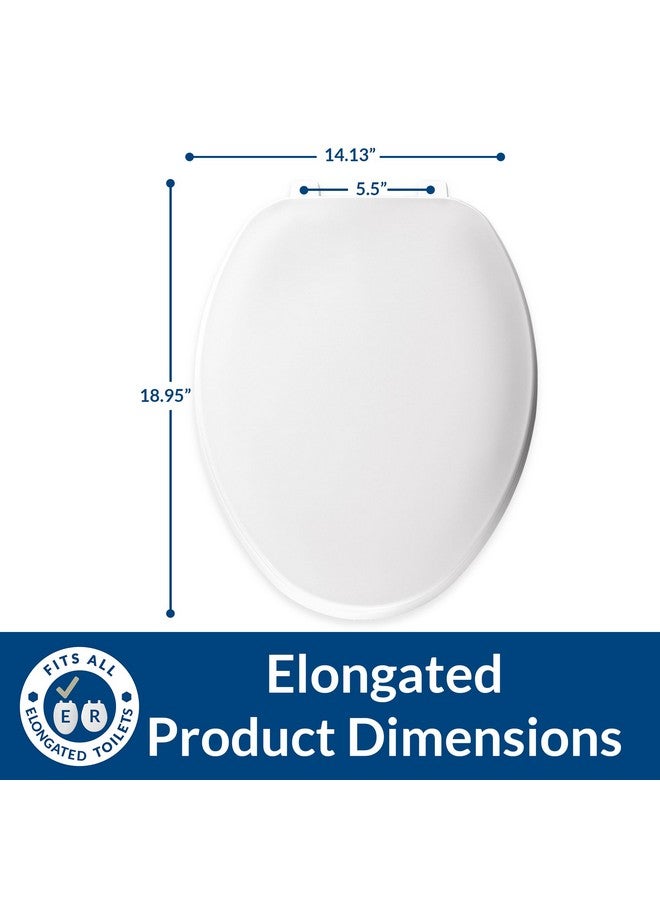 BEMIS 170 000 Toilet Seat, ELONGATED, Plastic, White - Image 3