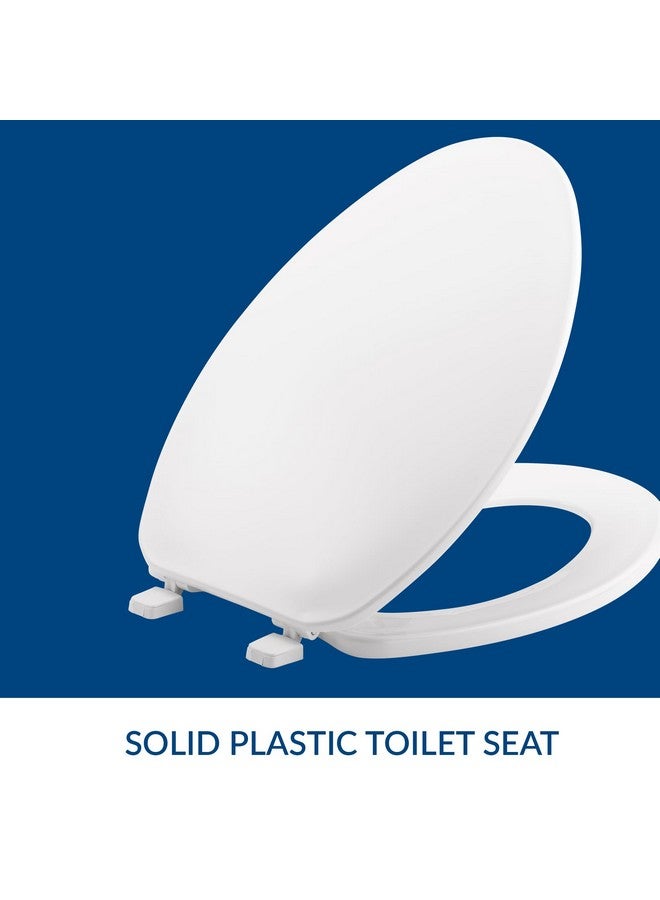 BEMIS 170 000 Toilet Seat, ELONGATED, Plastic, White - Image 2