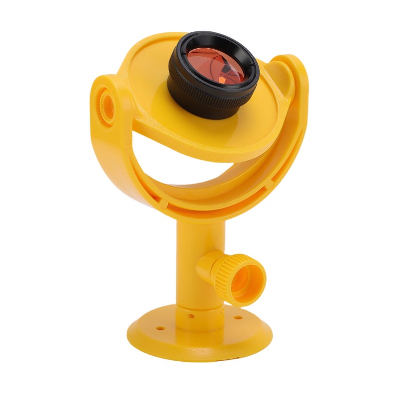 Mini Prism with Bracket Tiltable Prism for Total Station Surveying +17.5mm Constant Optical Glass Lens Yellow Housing - Image 1