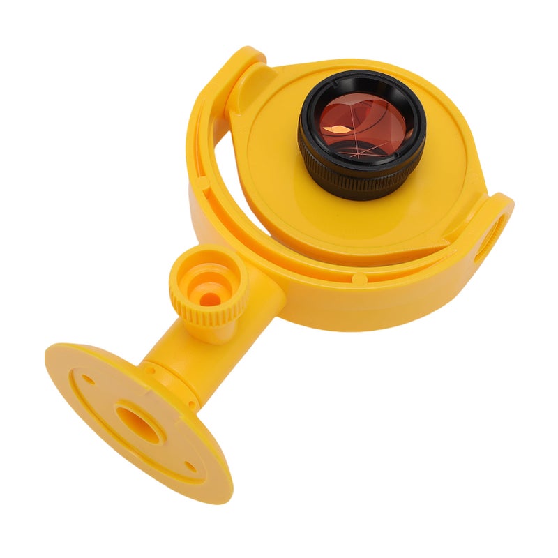 Mini Prism with Bracket Tiltable Prism for Total Station Surveying +17.5mm Constant Optical Glass Lens Yellow Housing - Image 2