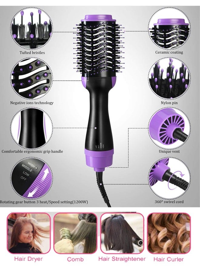 Professional Hair Dryer Brush and Hot Dryer Electric Comb One Step Hair Dryer Fast Hair Straightener 3 in 1 Design - Image 1