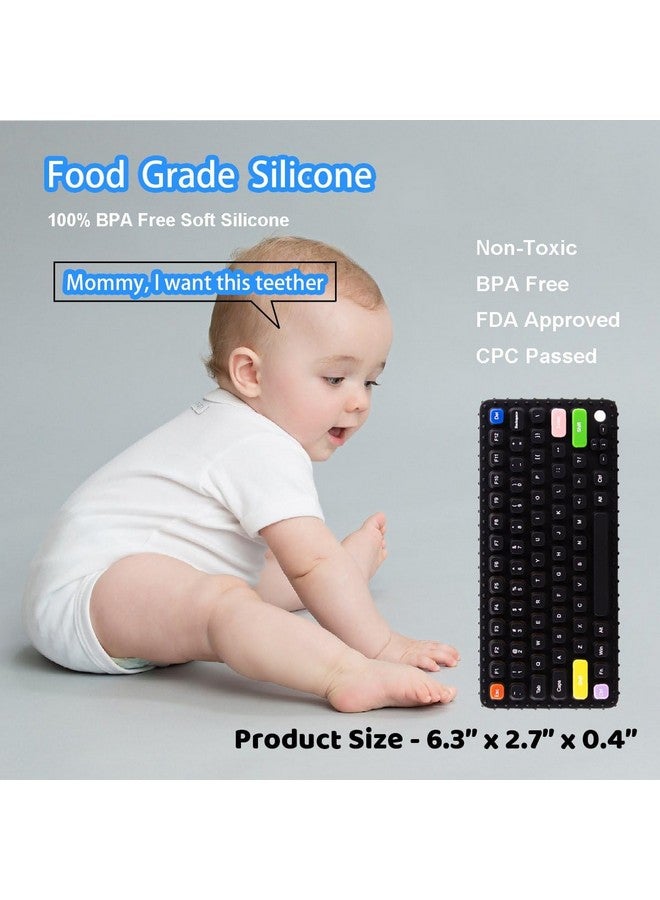 Besosay Baby Keyboard Teething Toys for 0-3, 0-6, 6-12 Months | Soft Silicone Baby Teethers - Image 1