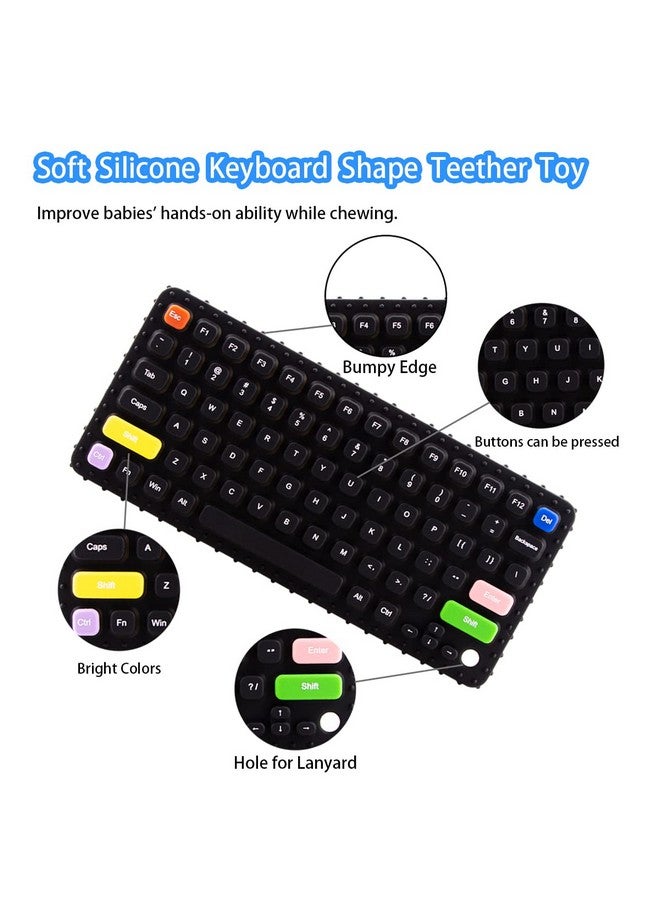 Besosay Baby Keyboard Teething Toys for 0-3, 0-6, 6-12 Months | Soft Silicone Baby Teethers - Image 4