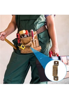 SYOSI Metal Tape Measure Holder Clip, Small Measure Holder Clip Measuring Holster With Rivets for Drill Leather Pocket Tool Metal Belt Clip Tape Measure Tool Belt Holder Clip, Bronze  - Image 2