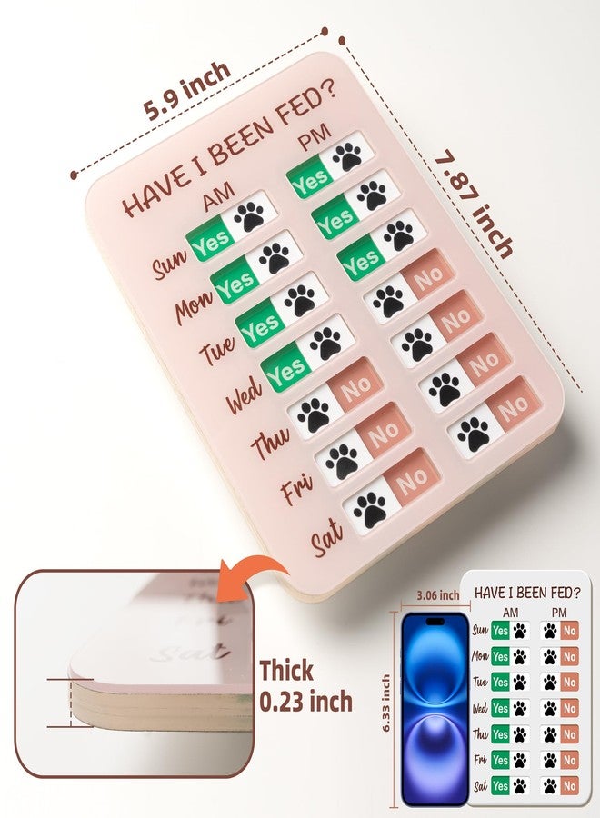 EliteSign Dog Feeding Reminder, Pet Feed Tracker -Daily Am/Pm Chart Sign for Pet Feeding and Medication Tracker Easy to Use On Fridge Wall with Adhesive and Magnet Dog Essentials - Image 2