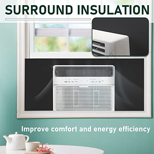 Flehomo Window AC Side Panel, Full Surround Insulation Window Air Conditioner Foam Panels, Insulated Side Panels Kit for Window AC Units for Winter and Summer, Black - Image 3