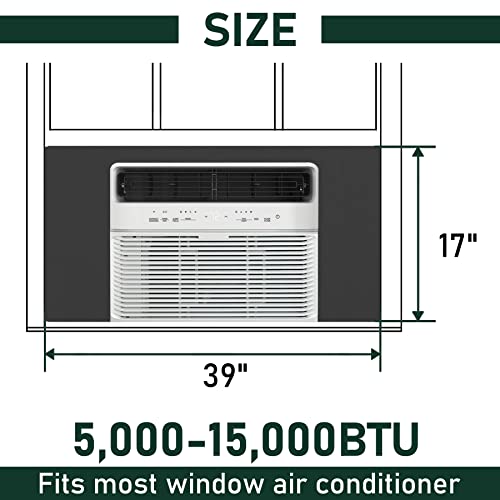 Flehomo Window AC Side Panel, Full Surround Insulation Window Air Conditioner Foam Panels, Insulated Side Panels Kit for Window AC Units for Winter and Summer, Black - Image 2