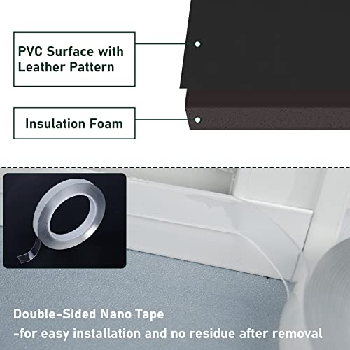 Flehomo Window AC Side Panel, Full Surround Insulation Window Air Conditioner Foam Panels, Insulated Side Panels Kit for Window AC Units for Winter and Summer, Black - Image 5