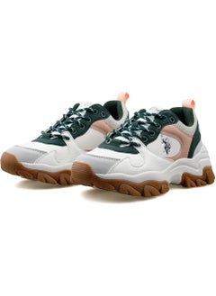 U.S. Polo Assn. Tracky 4pr White Women's Sneakers White Green  - Image 4