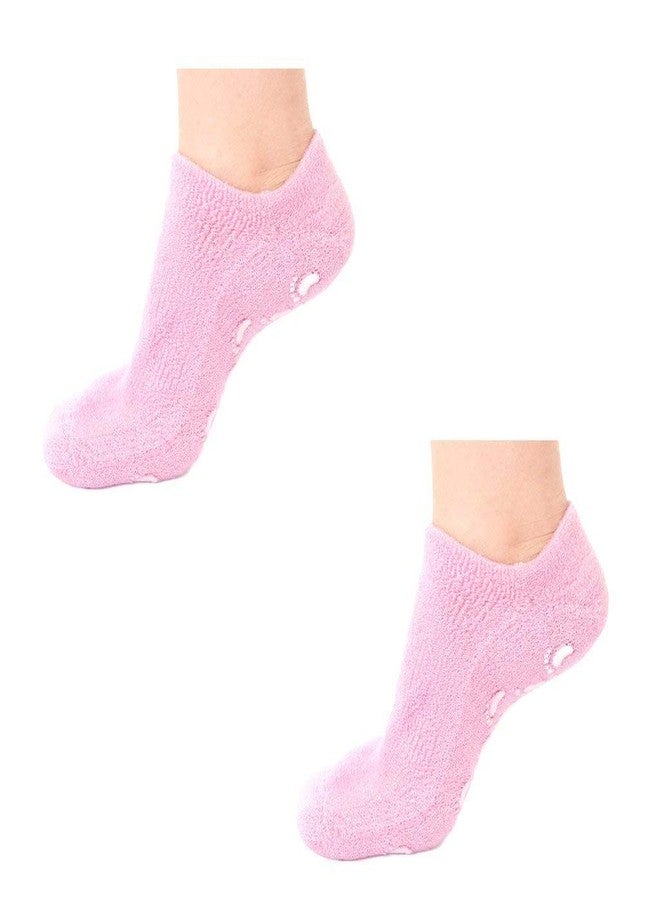 Ad Fresh Unisex Beauty Spa Soften Repair Whitening Moisturizing Treatment Skincare Anti-Slip Gel Socks - Free Size (Pink) - Image 3