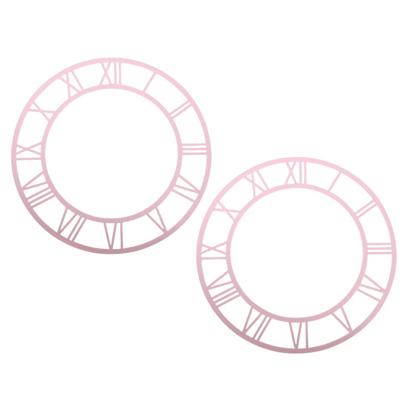 2pcs Frameless DIY Roman Numeral Wall Clock 25cm 3D Mirror Stickers Modern Wall Art for Living Room Office Hotel Decor - Image 5