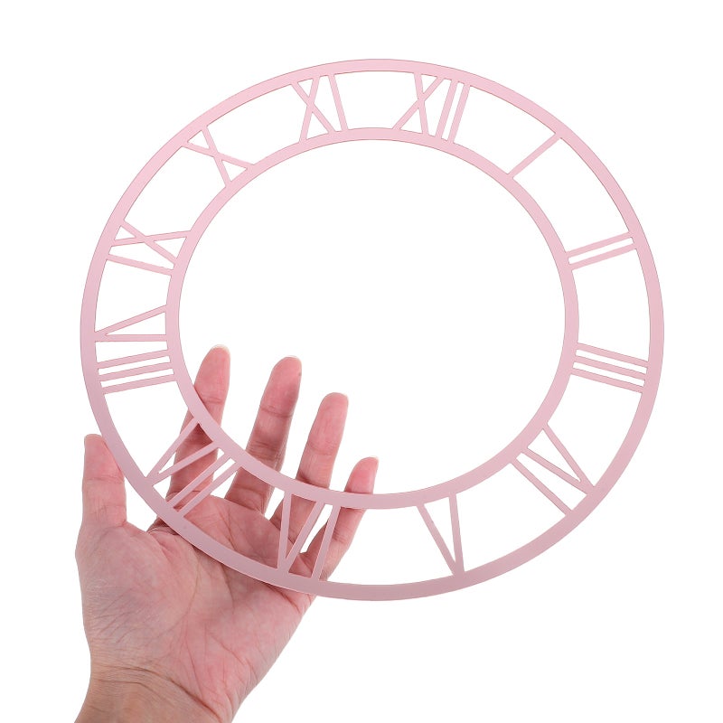 2pcs Frameless DIY Roman Numeral Wall Clock 25cm 3D Mirror Stickers Modern Wall Art for Living Room Office Hotel Decor - Image 2