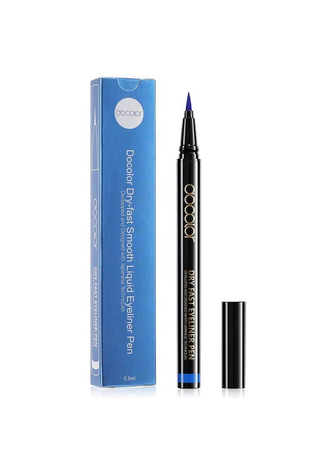docolor - Waterproof Eyeliner Pen Super Slim Liquid Precise All Day Eye Liner Gel Blue - Image 1