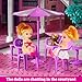 JUKUDAHU Villa Playset for Girls Ages 37 Indoor Playset Girls Toys for Ages 68 with 4 Storeys 11 Rooms 2 Dolls Furniture and Accessories Pretend Toddler Toy Birthday Gifts for Kids 3 4 5 6 7 8 - Image 4