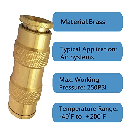 TL TOOLEGIN Push to Connect Fittings - 3/4 Inch Tube OD Pneumatic & Air Line Fittings - 5pcs - Image 3