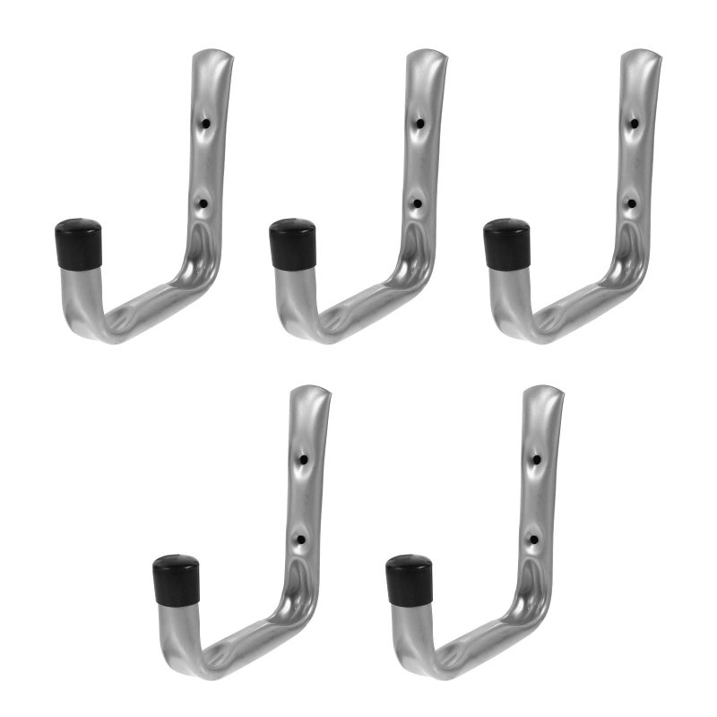Heavy Duty Galvanized Steel Hooks 5 Pack Wall Mounted Garage Storage Hangers - Image 2