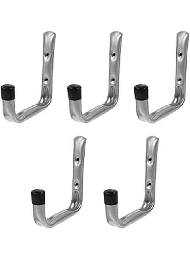 Heavy Duty Galvanized Steel Hooks 5 Pack Wall Mounted Garage Storage Hangers - Image 1