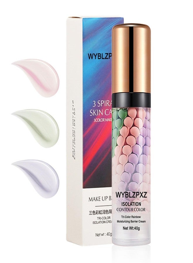 WYBLZPXZ Tri-Color Corrector Isolation Cream, One Step Correcting Facial Serum Makeup Primer Base, Moisturizing Flawless Foundation - Image 1