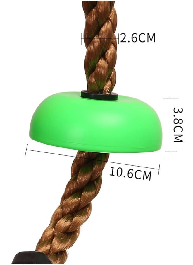 Generic - Children's flying saucer swing, tree swing with platform, climbing rope, outdoor children's multi-purpose non-slip nylon flying saucer swing toy - Image 1