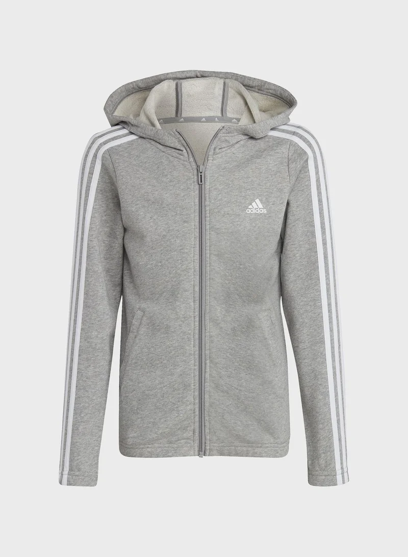 اديداس سُترة Essentials 3-Stripes Full-Zip