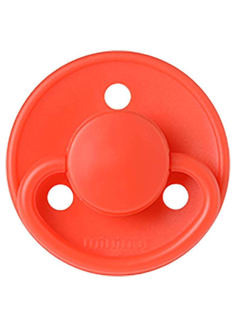 Mininor Round Pacifier Latex 6 Month Poppy Flower
