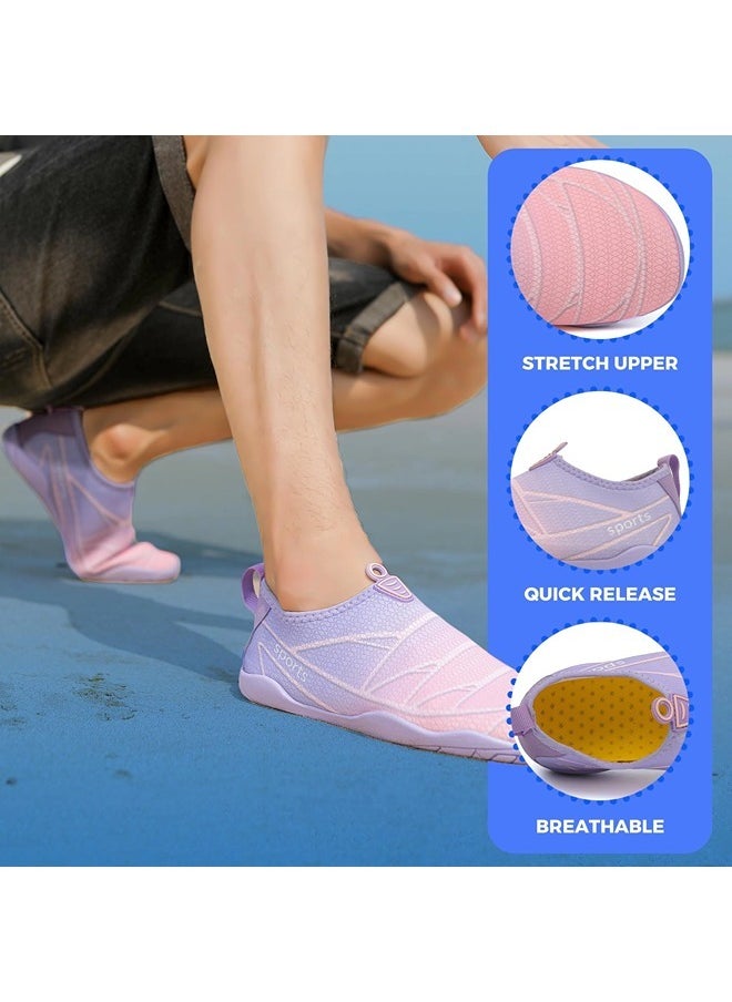 ShebSheb Water Shoes for Women,Quick Dry Wide Toe Breathable & Non-Slip Swimming Shoes  - Image 3