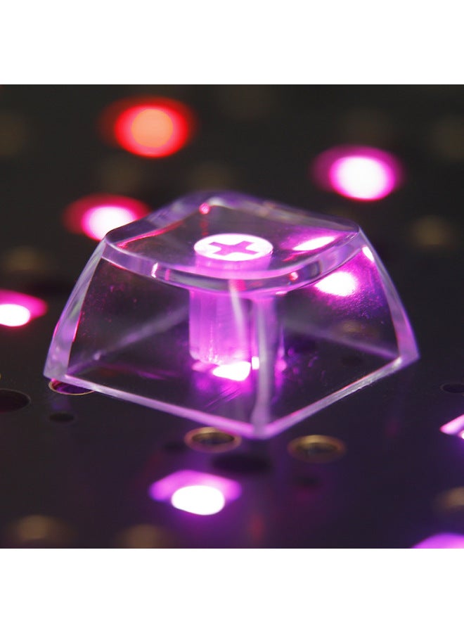Loquat PC Material High Transparent Xda2 Height 9.3mm Transparent Ball Cap Multi-color Mechanical Keyboard Mx Cross Chrysanthemum Keycap-Color:Purple Transparent - Image 5