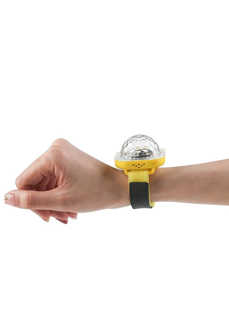 Barakah ضوء ديسكو، ضوء بروجيكتور النجوم، أضواء كرة الحفلات، ساعة ديسكو للأطفال، ضوء ليلي صغير LED مع تغيير الألوان، عبوة من 4 (وردي، أزرق، أصفر، أبيض) - Image 2