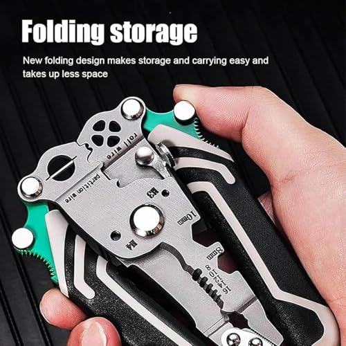 HUPLA 9-in-1 Multifunction Wire Stripper and Cutter Plier | Heavy Duty Wire Cutter Tool for Electricians & DIY Use | Cuts & Strips Copper & Aluminium Wires | Ergonomic Non-Slip Handle - Image 2